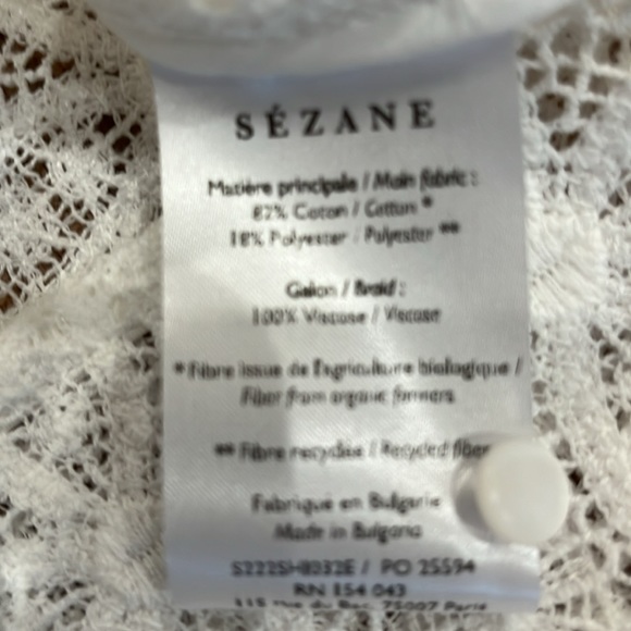 Still online and regular price - Sezane Chlo Shirt/blouse “lace” button down. - Picture 3 of 4